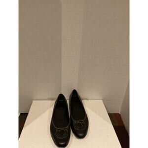 Ferragamo - Black Italian Leather Ballet Flats - DL23480 - size 7.5 B